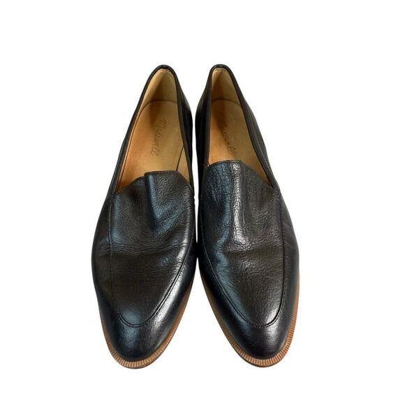 Madewell The Frances Black Leather Loafers Women’s Size 8 Slip-On Flats - Picture 7 of 10